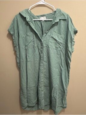 Wonderly Soft Mint Button-Down Dress